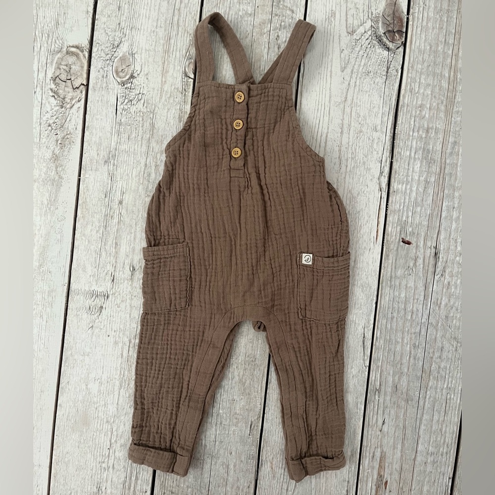 Little Planet by Carters Tan Overalls Size 12M